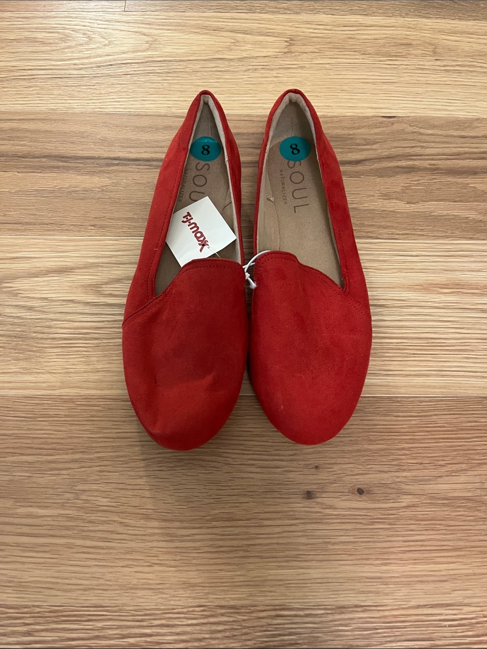 SOUL Naturalizer Red Suede Slip-On Flats - Brand New, Never Worn